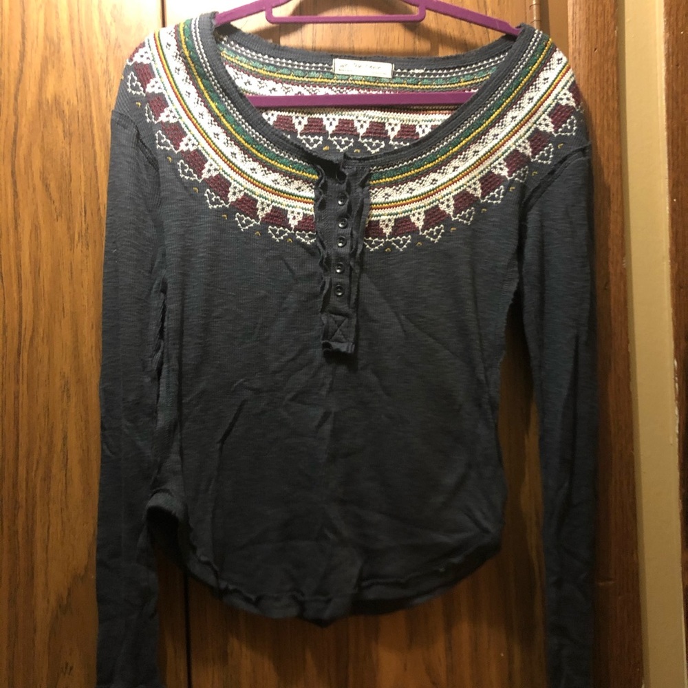 Free People embroidered thermal